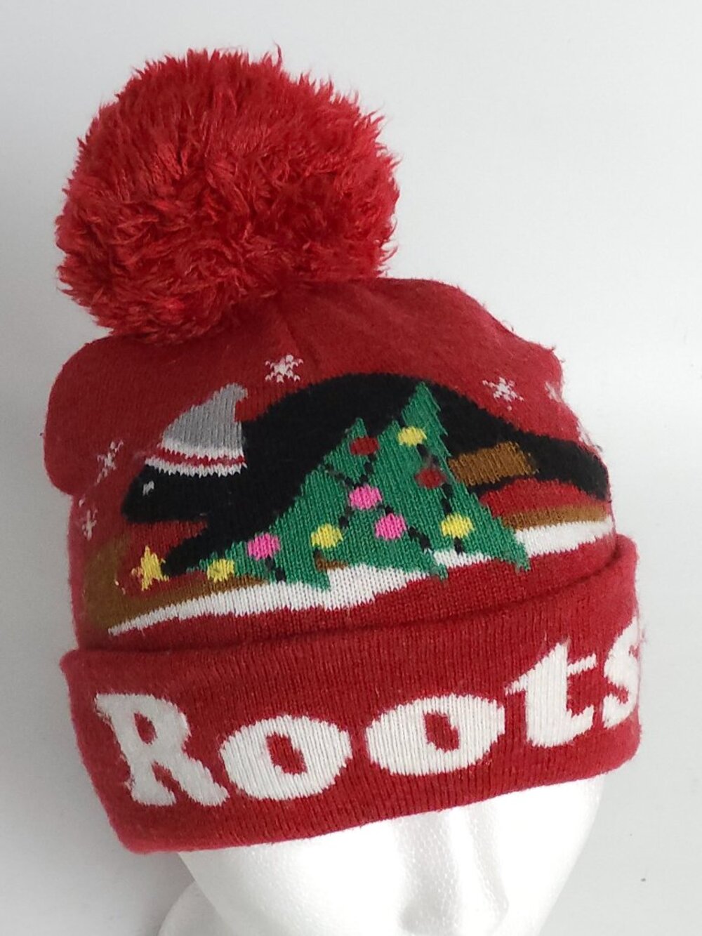 ROOTS KIDS Beaver Toque One Size fits Most Christmas Tree Pom Pom Beanie